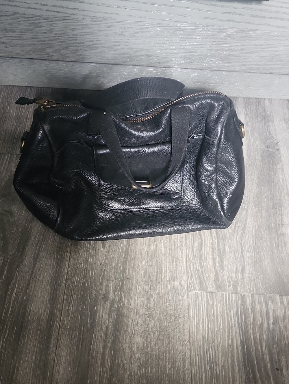 Fossil Black Leather Shoulder Bag